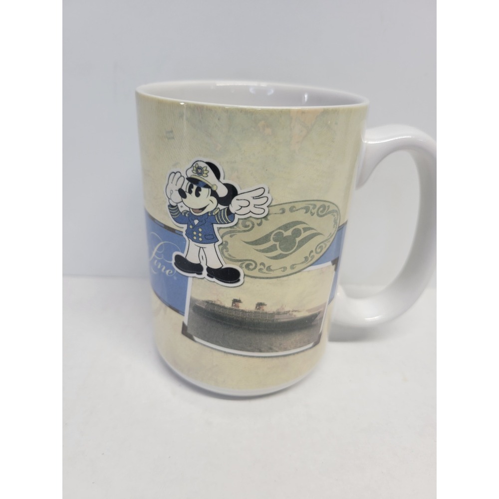 Disney Cruise Line Captain Mickey Mouse Nautical Souvenir‎ Ceramic Coffee Mug